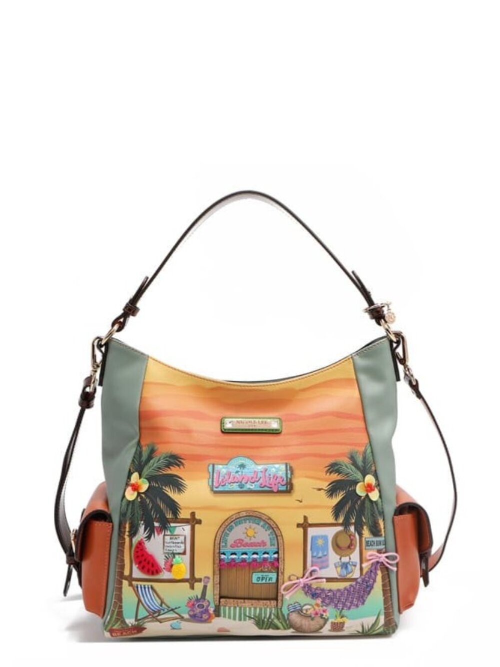 Nicole Lee USA Sun and Sand Hobo Handbag